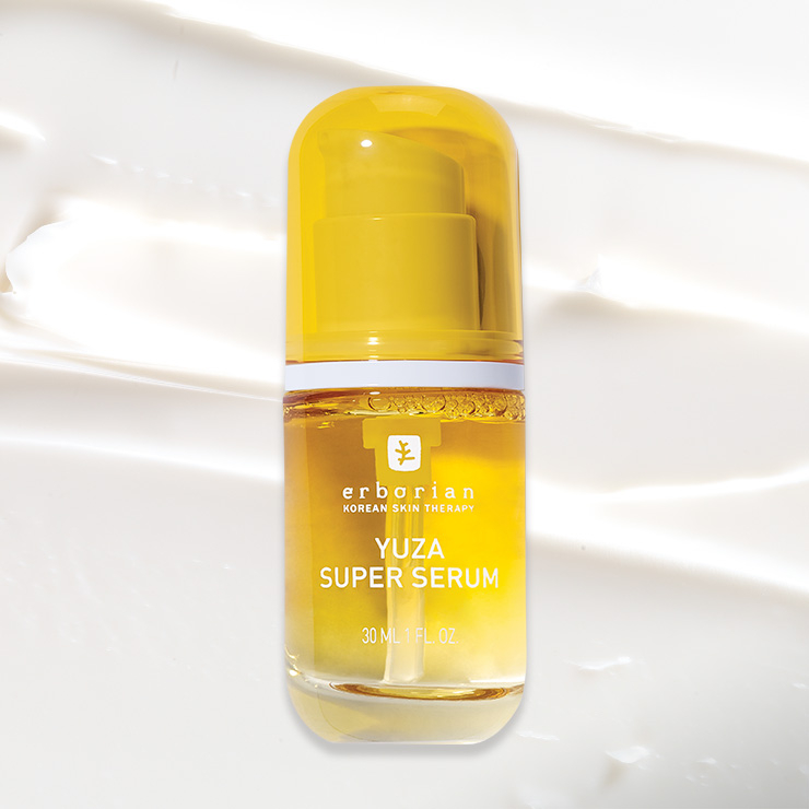 비타민 C 유도체가 피부에 활력을 더하고 프리바이오틱스가 무너진 유수분 밸런스를 맞춰준다. 유자 슈퍼 세럼, 5만원, Erborian.