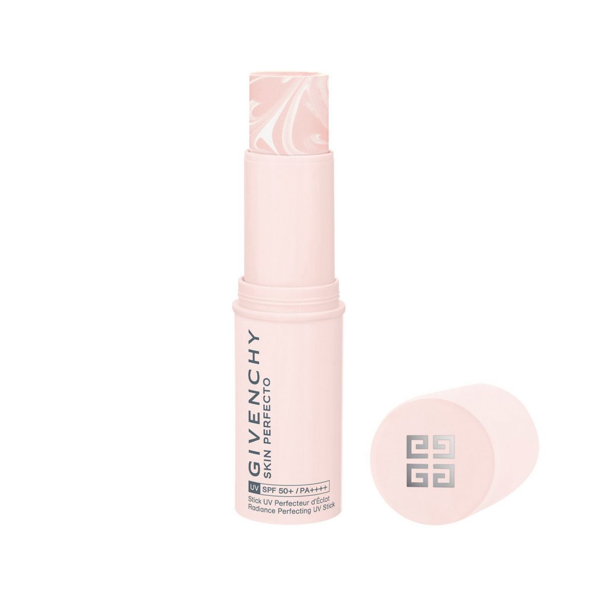 지방시 스킨 퍼펙토 래디언스 퍼펙트 UV 스틱 SPF50+ PA++++ - 강력한 차단 기능에 미세 펄과 핑크, 화이트 마블링의 화사함을 더한 스틱형 자외선 차단제. 발색이 진하지 않아 덧발라도 자연스럽다. 11g 8만3천원.