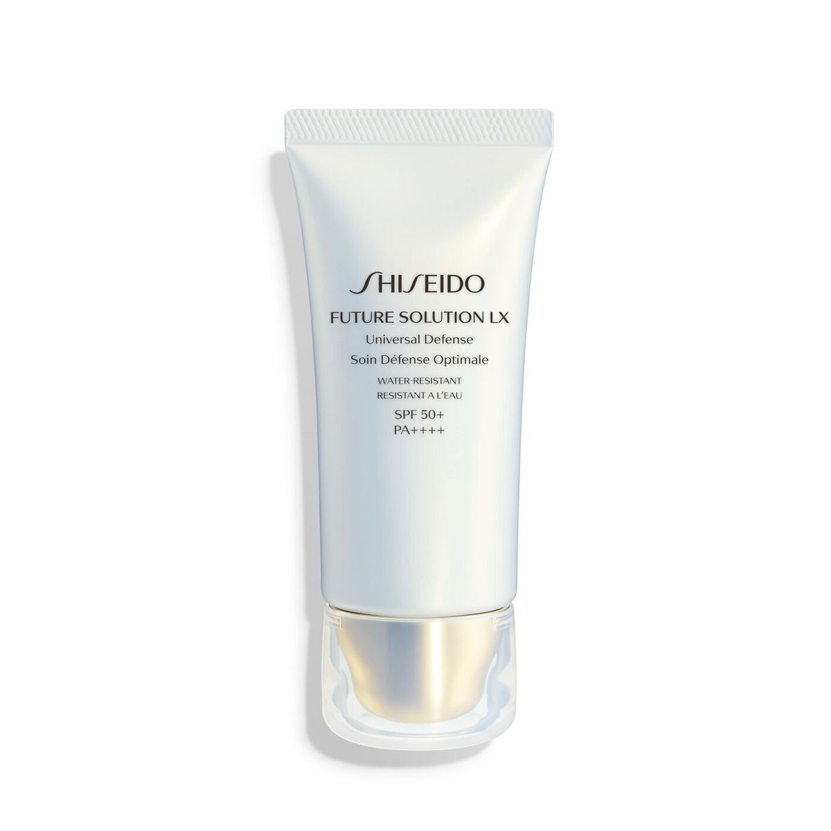 시세이도 퓨처솔루션 LX 유니버셜 디펜스 E SPF50+ PA++++ - 엔메이 허브, 골든 머쉬룸 추출물이 안티에이징 크림처럼 촉촉하게 방어력 강한 피부로 가꿔주는 주름개선 기능성 제품. 50mL 13만5천원.
