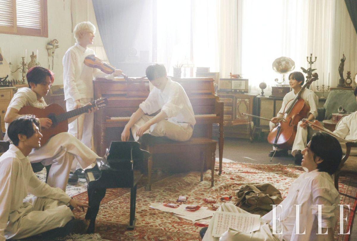 컨셉트 시네마 <Romance:Untold>.의 한 장면. 음악을 만들며 행복한 시간을 보냈던 일곱 명의 뱀파이어들은 인간과의 대치가 극심해지며 떠나기를 결심한다. 