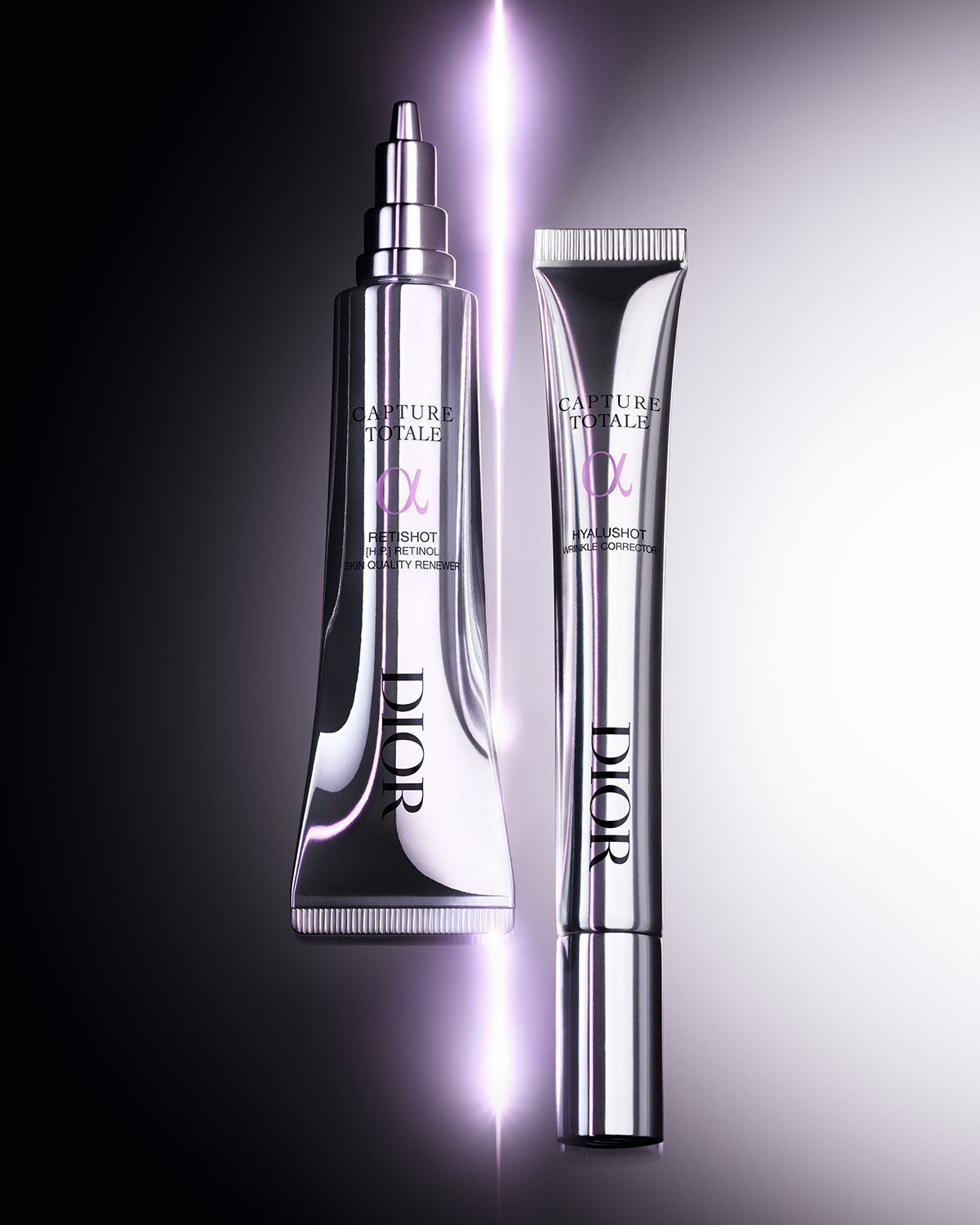캡춰 토탈 레티샷 20ml 16만원 / 캡춰 토탈 히알루샷 15ml 13만원.