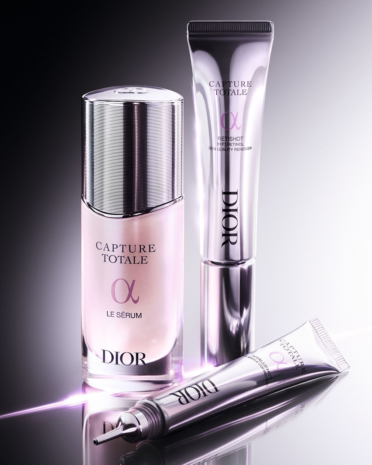 캡춰 토탈 르 세럼, 30ml 16만4천원, 50ml 22만6천원, 75ml 27만1천원 / 캡춰 토탈 레티샷 20ml 16만원 / 캡춰 토탈 히알루샷 15ml 13만원.