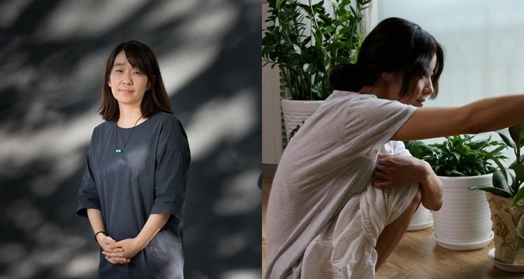 한강 작가(왼쪽), 영화 <채식주의자> 스틸컷 