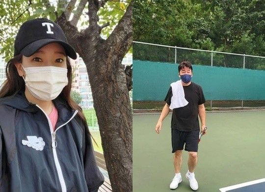 아내와 테니스 치는 백종원 