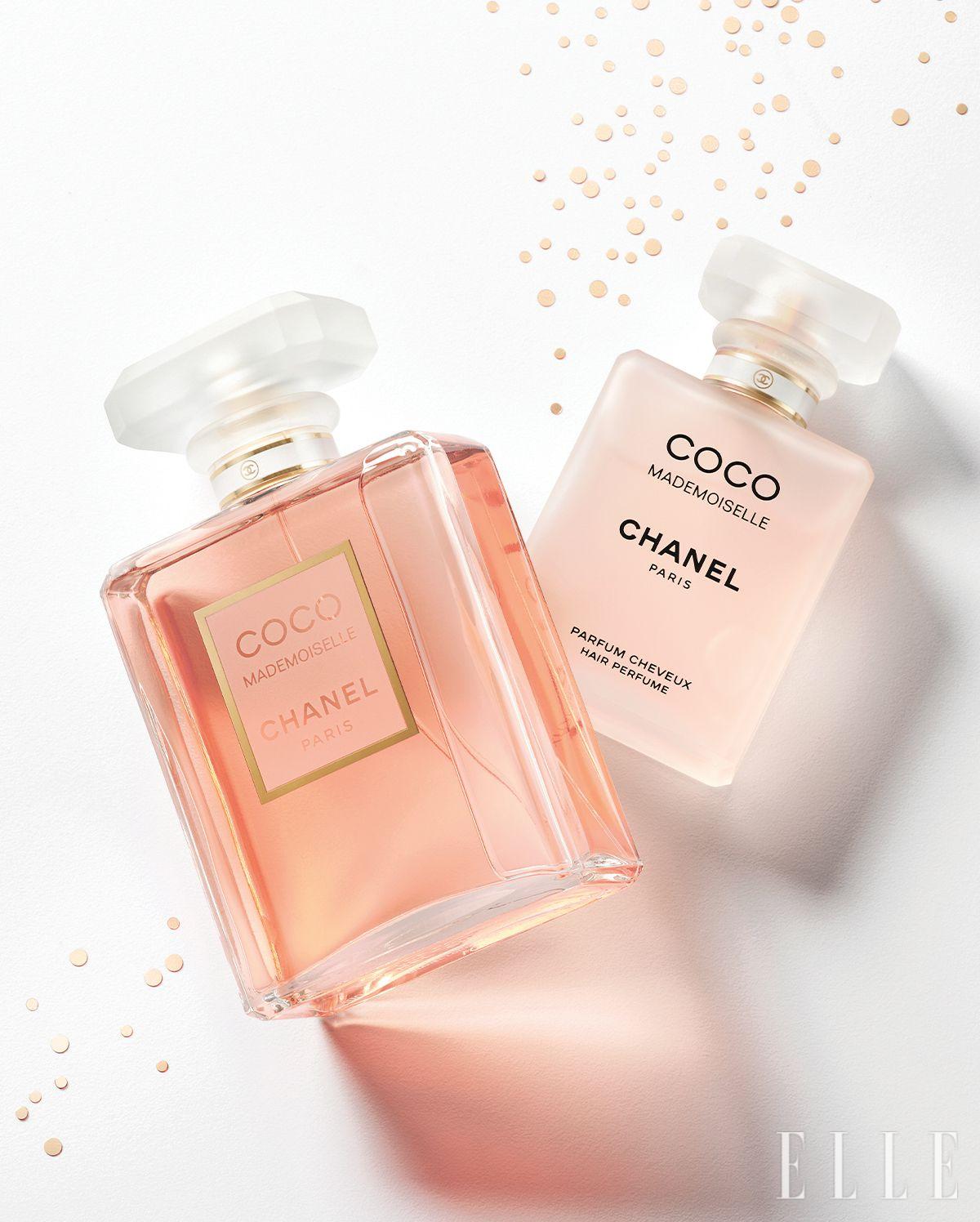 코코 마드모아젤 오 드 빠르펭 100ml 27만5천원, 코코 마드모아젤 헤어 미스트 35ml 8만5천원 모두 Chanel.