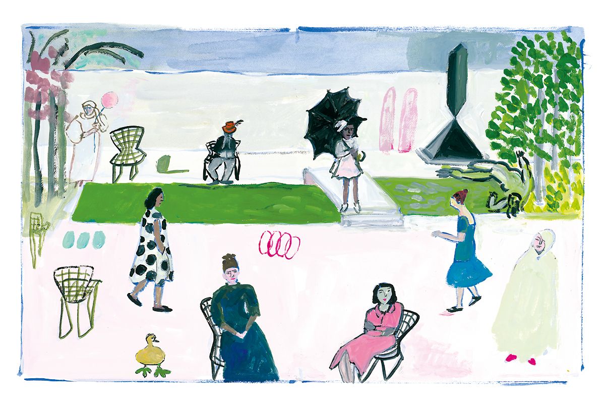 ‘현대미술에 의견을 가진 여자(modern art)’. 
