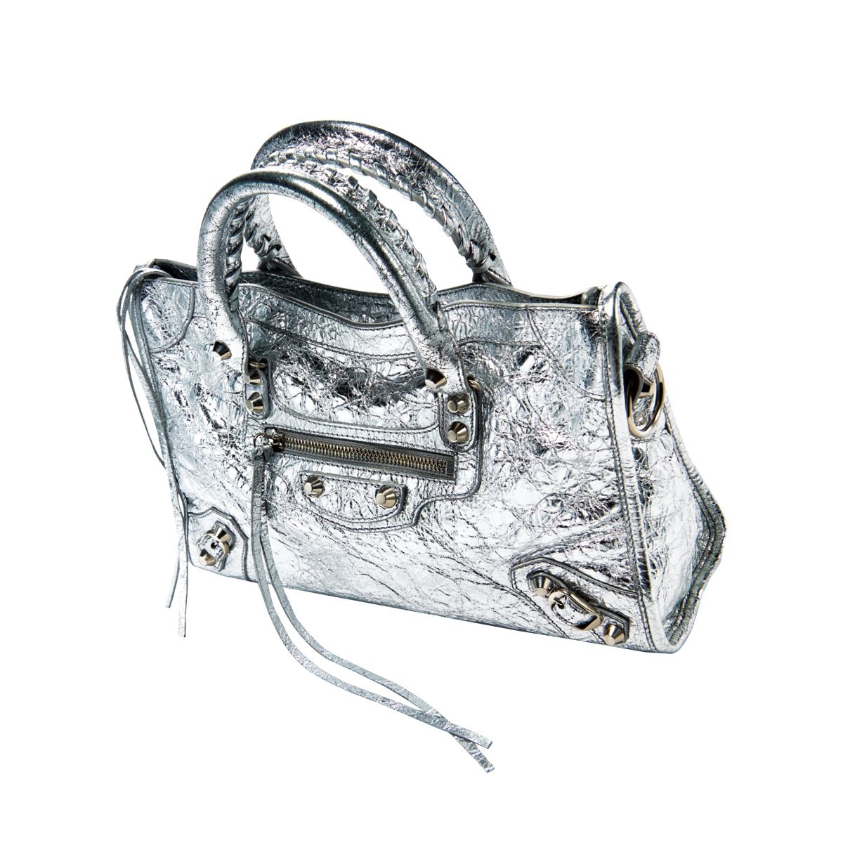 메탈릭 스터드 백은 가격 미정, Balenciaga.