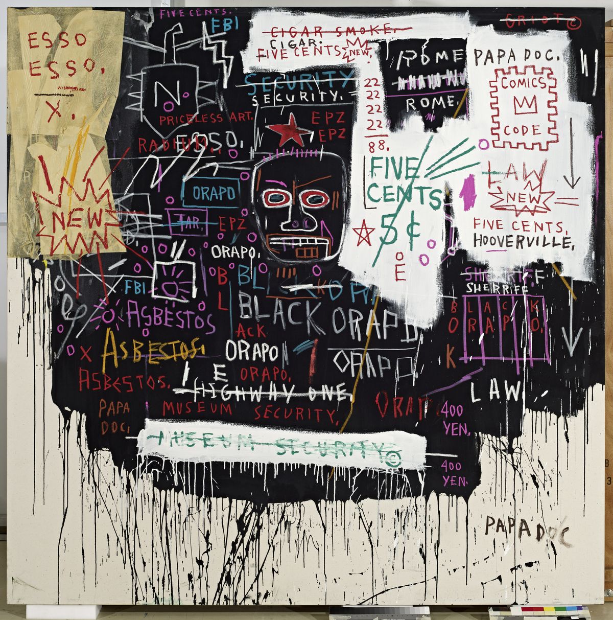 ‘Museum Security’(1983). ⓒEstate of Jean-Michel Basquiat. Licensed by Artestar, New York.