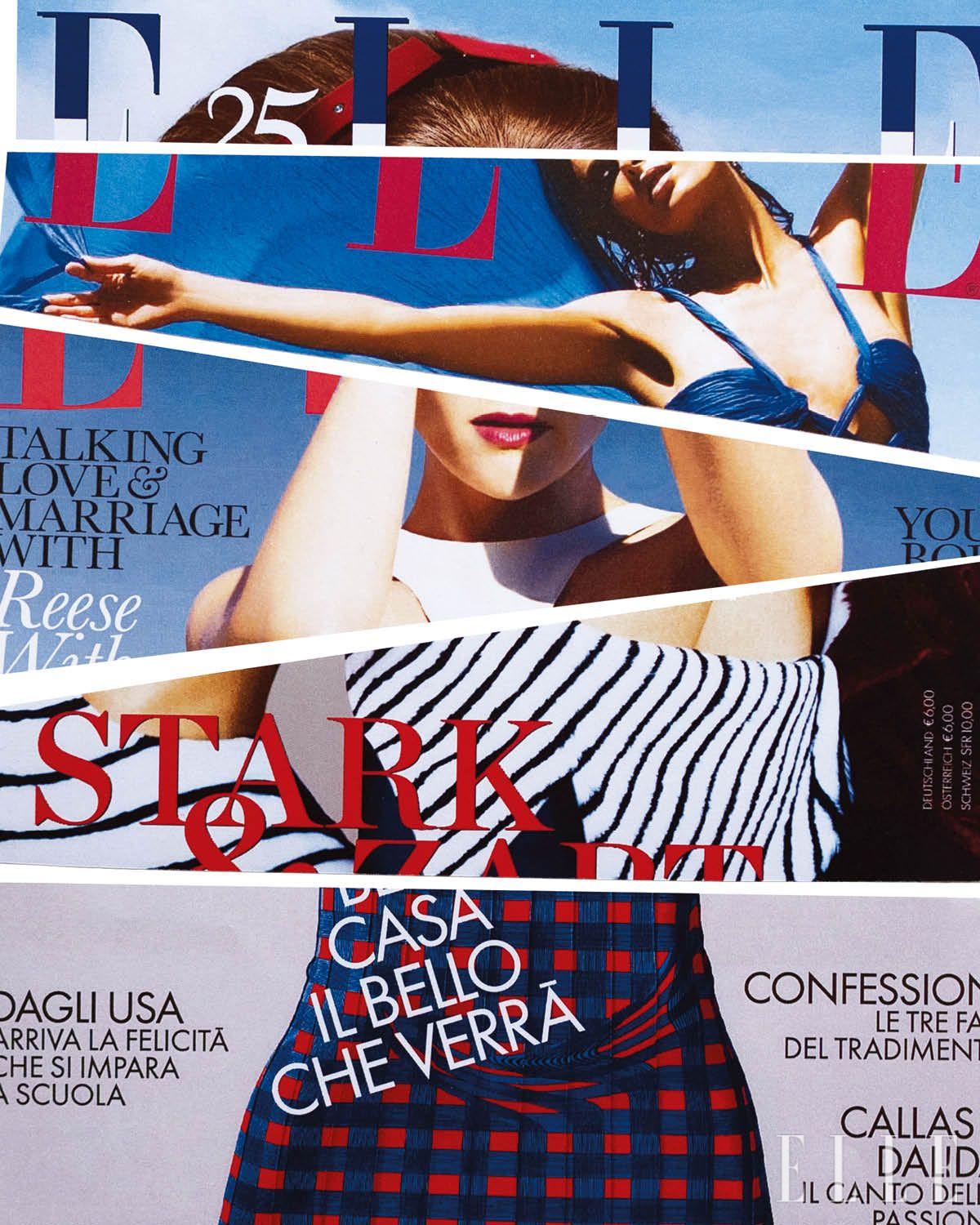 <엘르> 프랑스 80주년 기념 그래픽 커버.