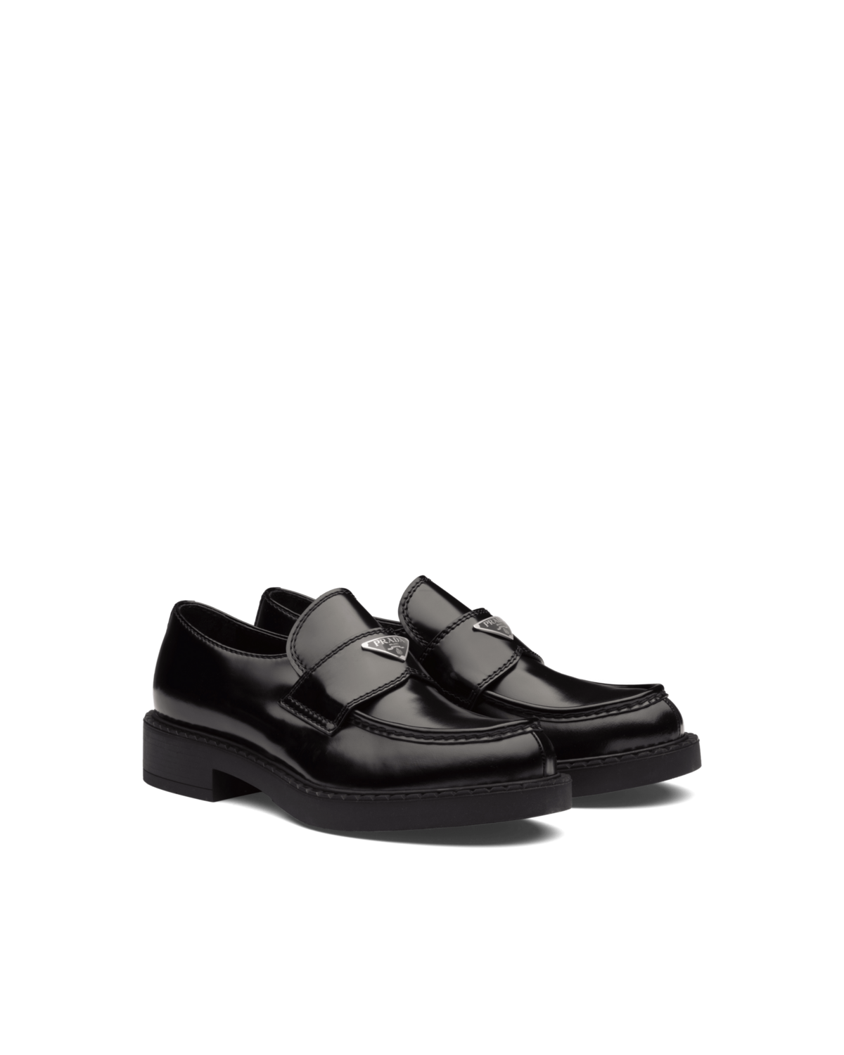 초콜릿 브러시드 가죽 로퍼