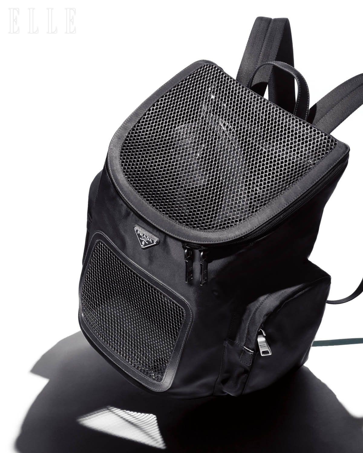 리나일론 펫 백팩은 가격 미정, Prada.