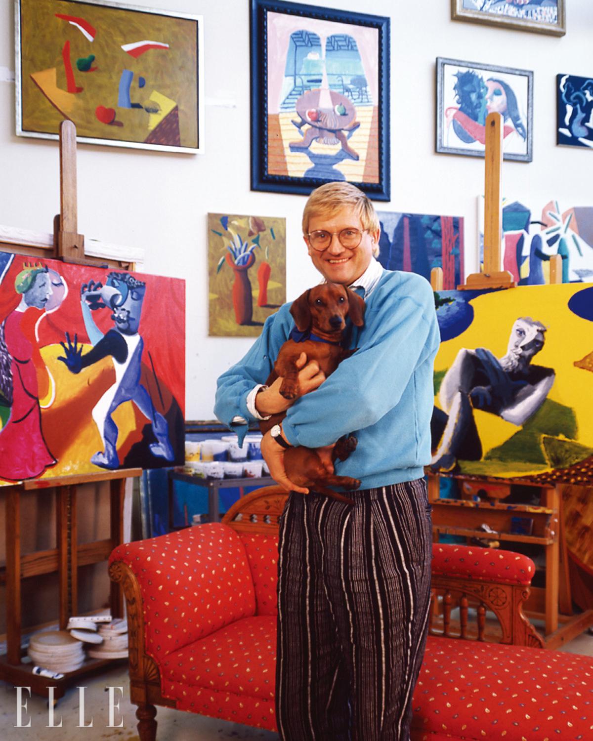 로스앤젤레스 말리부 자택엔 늘 반려견 스탠리와 부지가 함께했다.