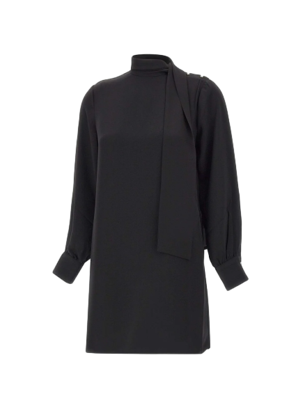 스카프 디테일 숏 드레스