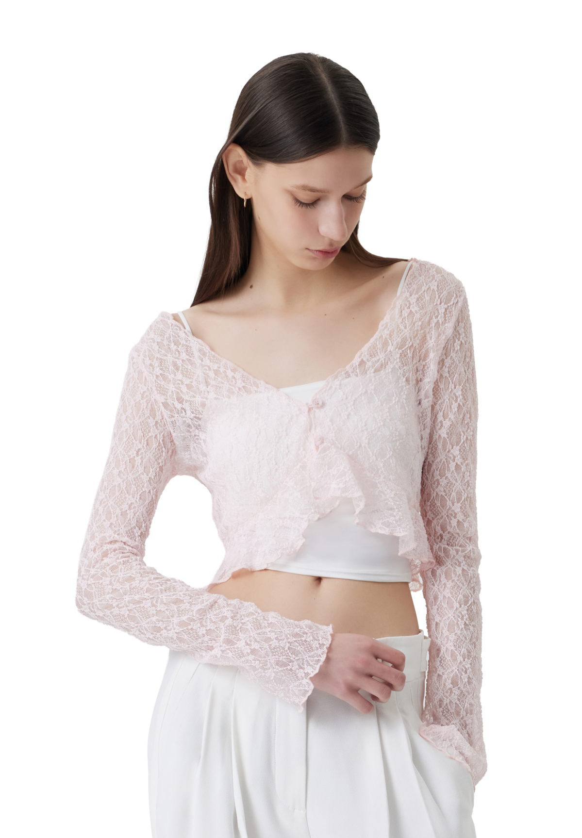 플로체 프릴 가디건