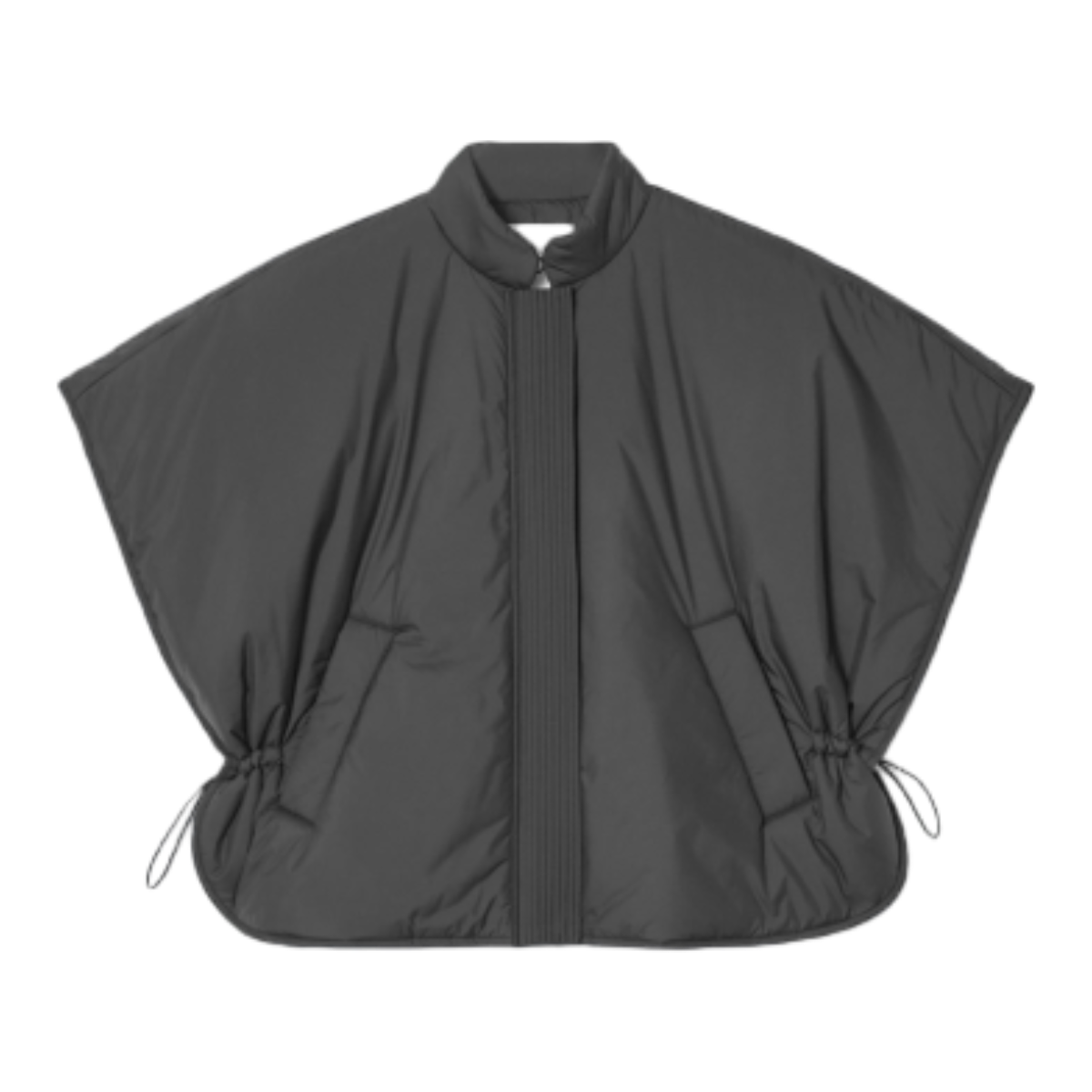 크롭 패딩 하이브리드 그레이 베스트