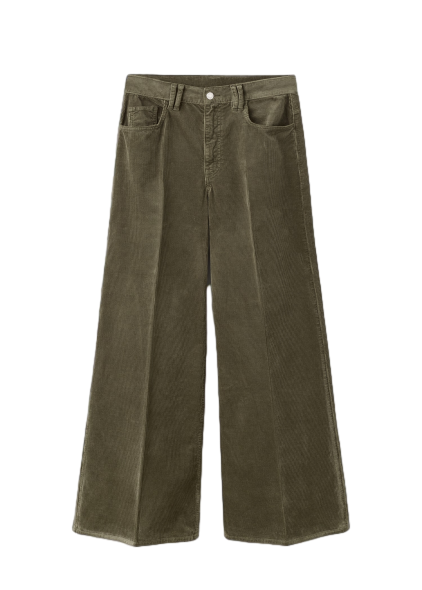 와이드레그 코듀로이 진