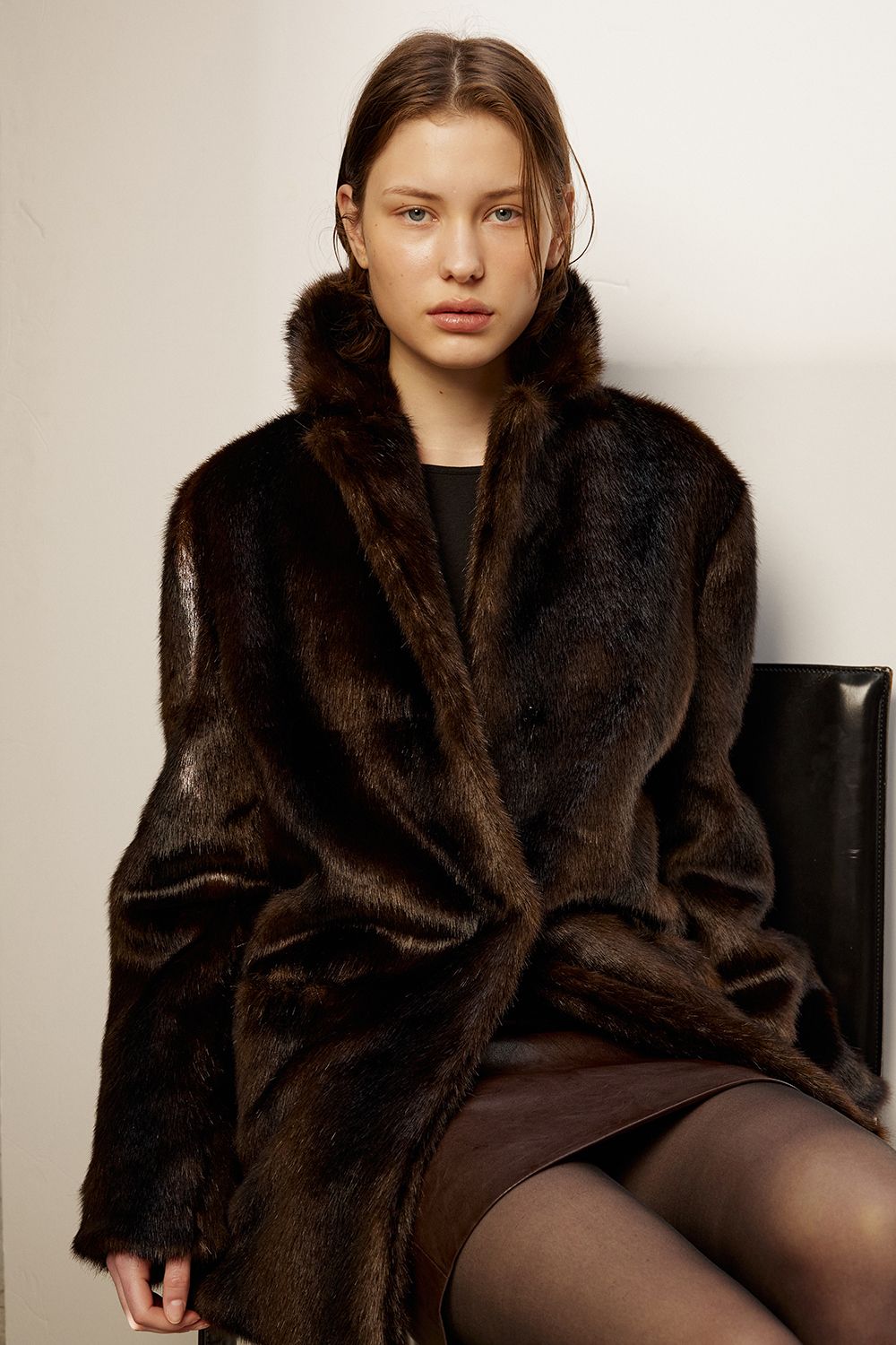 노치드 에코 퍼 재킷