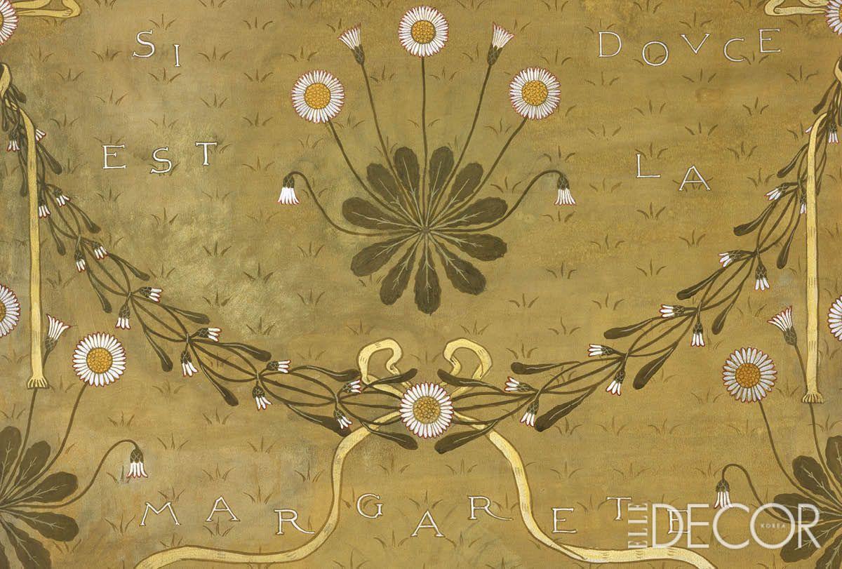 ‘라 마르가레테(La Margarete)’ 벽지. (아래) ‘스트로베리 시프(Strawberry Thief)’ 장식용 직물.