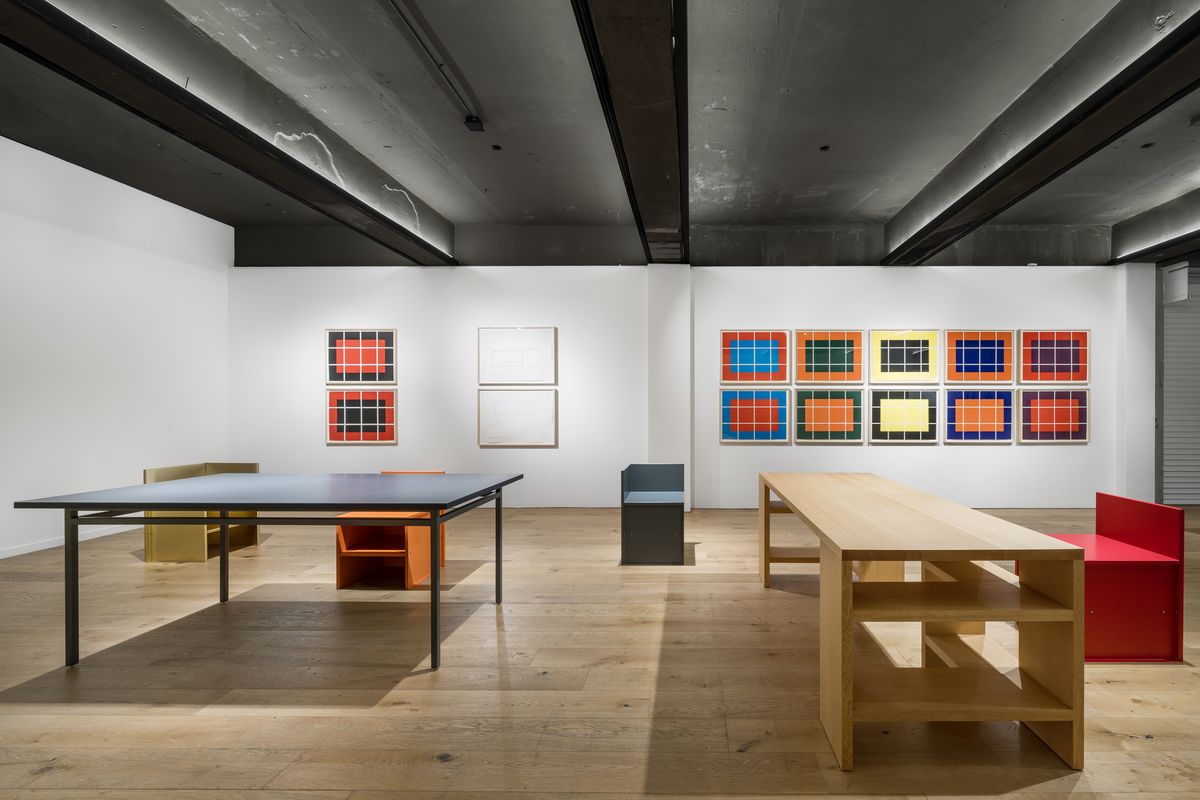 Installation view Donald Judd: Furniture, November 27, 2025 – April 26, 2026, Hyundai Card Storage, Seoul, Korea. Donald Judd Art © Judd Foundation/ SACK, Korea.