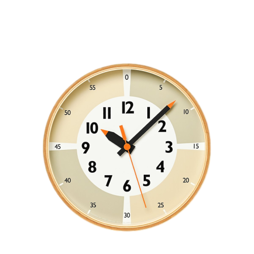 Fun pun clock with color! Beige