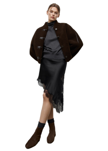 라운드토 스웨이드 앵클 부츠