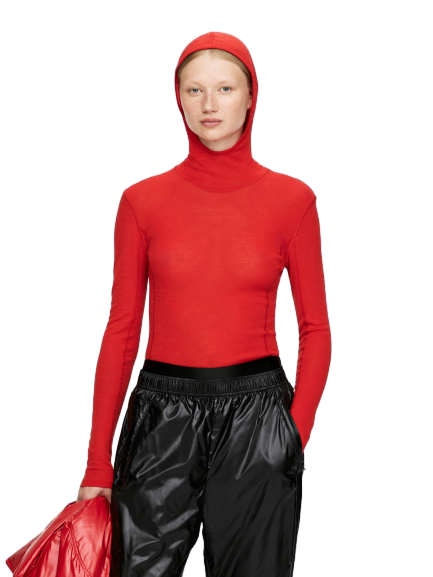 후디드 울 스웨터