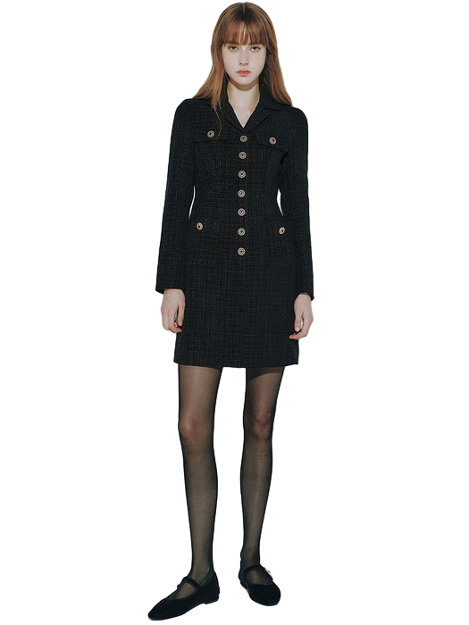 Lena Velvet Tweed Dress_2colors