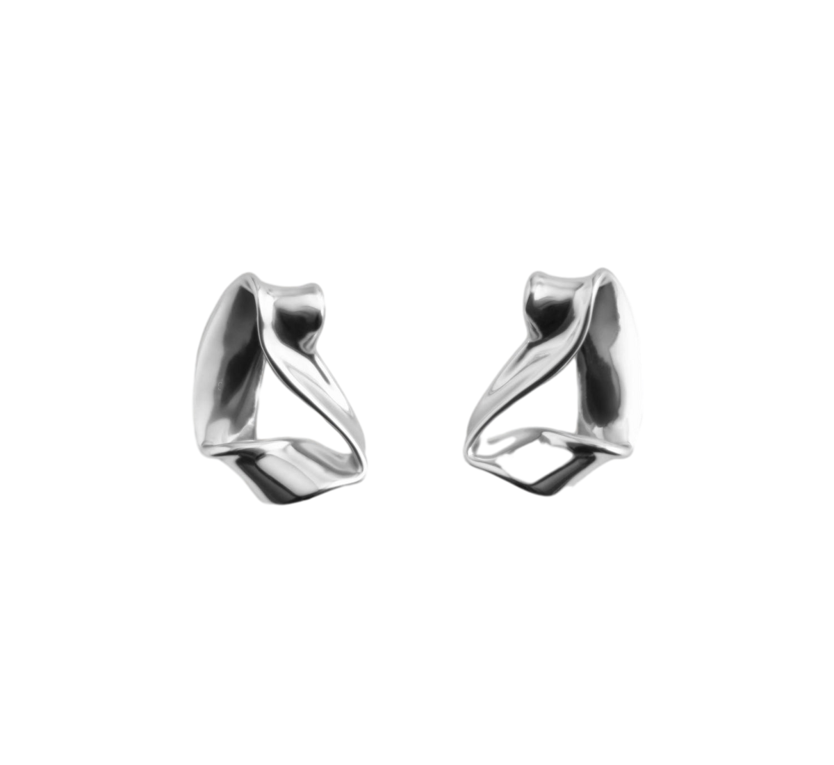 트위스트 리본 스터드 이어링