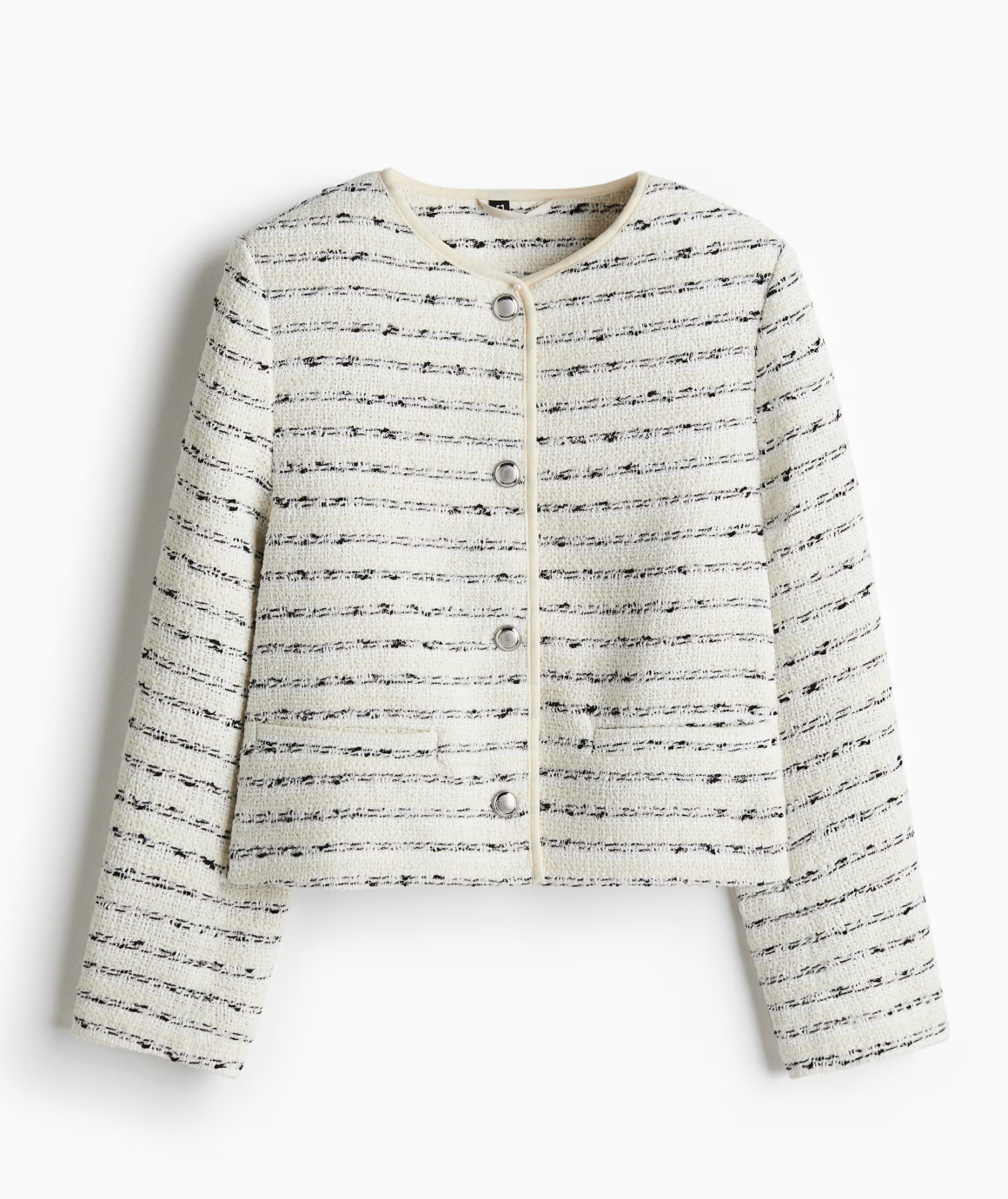 트위드 텍스처 재킷