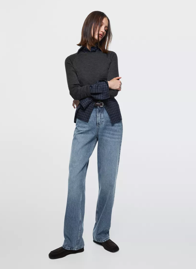 미드웨이스트 스트레이트핏 진