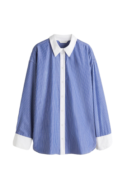 오버사이즈 포플린 셔츠