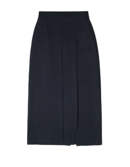 comos 758 unbalance pleats skirt