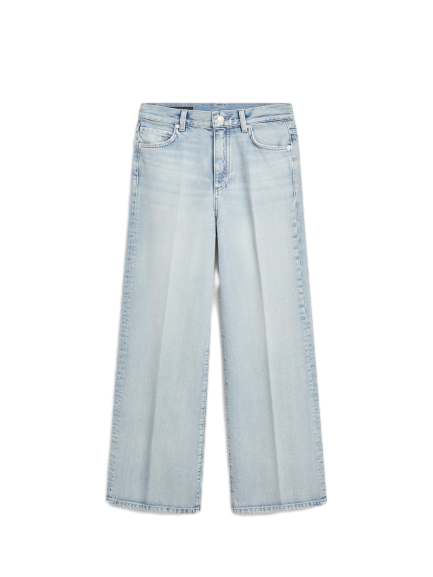 하이웨이스트 팔라초 팬츠 진