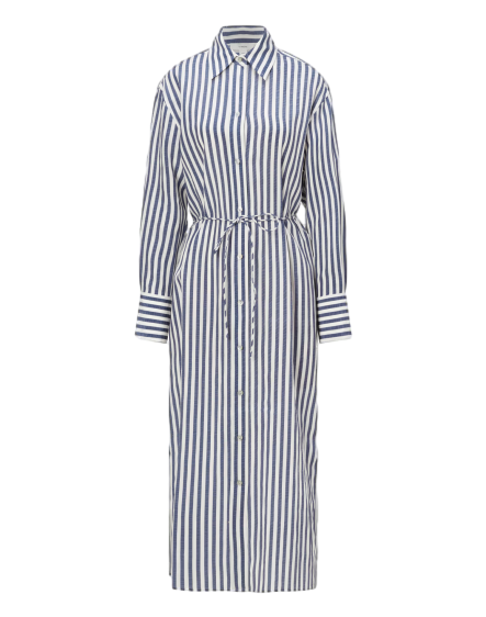 네이비 스트랩 셔츠형원피스