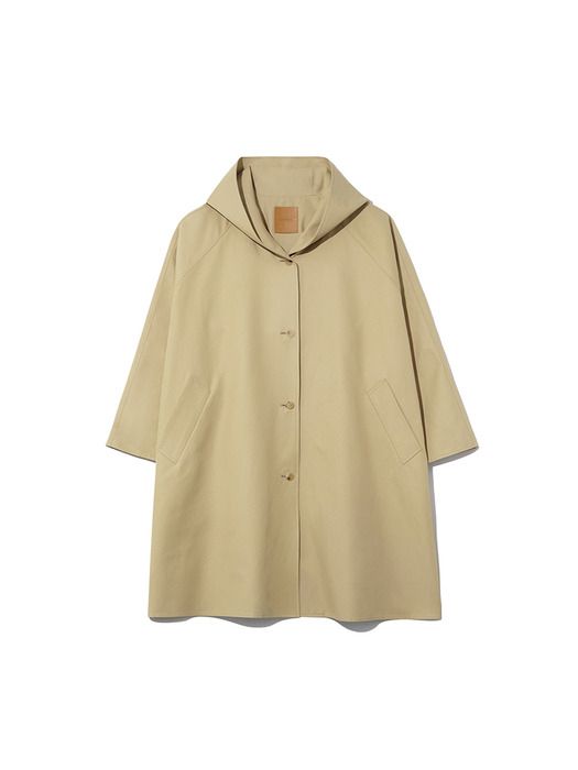 후디드 볼륨 트렌치코트