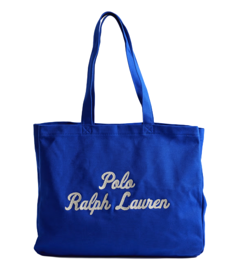 스크립트 로고 라지 캔버스 토트 백