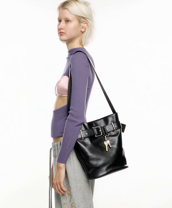 버켓 브로클 백 /STONE BLACK