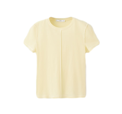 솔기 코튼 티셔츠