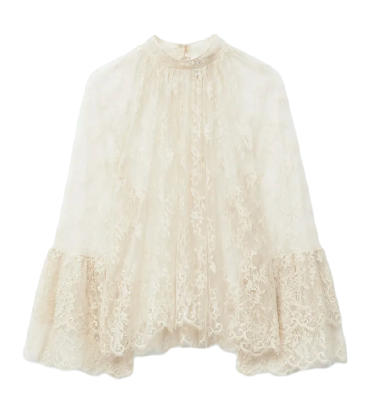 플라운스 레이스 블라우스