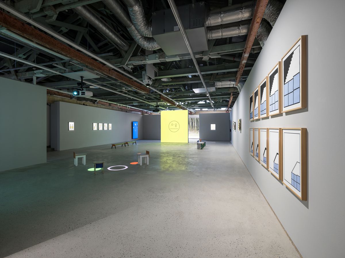 국제갤러리 부산. 홍승혜 개인전 <이동 중(On the Move)> 설치전경.