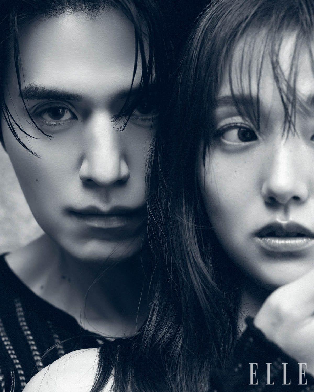 이동욱이 입은 블랙 톱은 Ann Demeulemeester by 10 Corso Como. 김혜준이 입은 드레스는 Markkong.