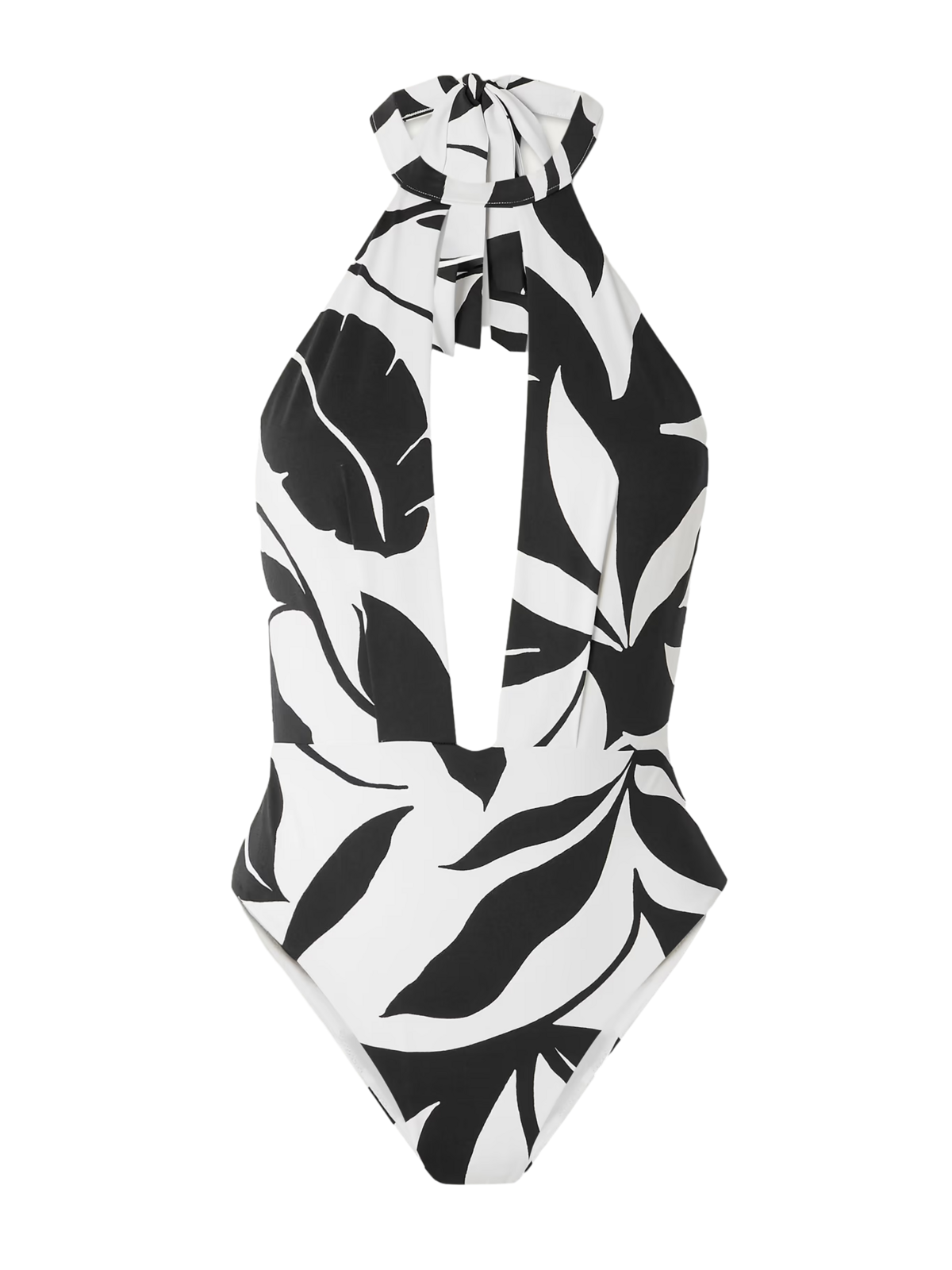 Beachwear Printed halterneck swimsuit