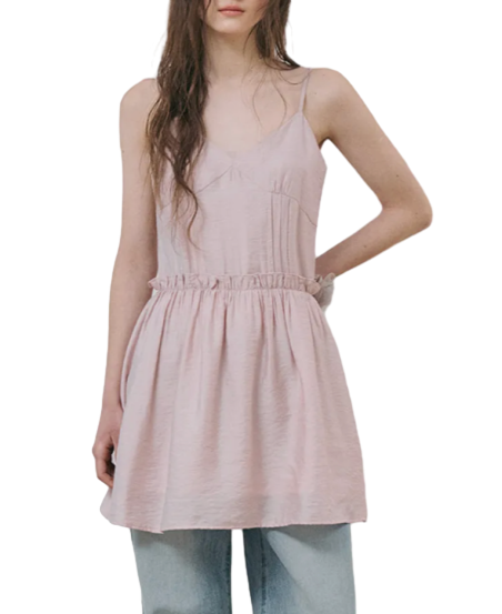Slip Crinkle Frill Mini Dress