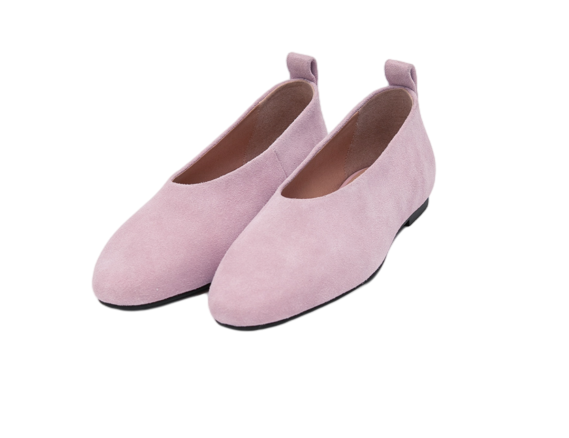 COW SUEDE ROUND FLAT