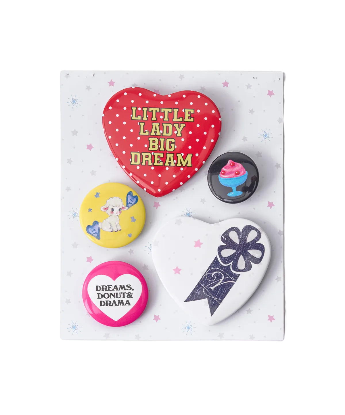 SWEET GRAPHIC PIN BADGE SET MULTI