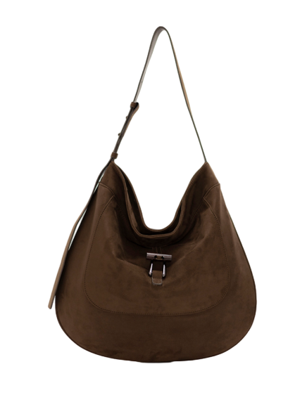 뤼네 스웨이드 호보백 dk brown