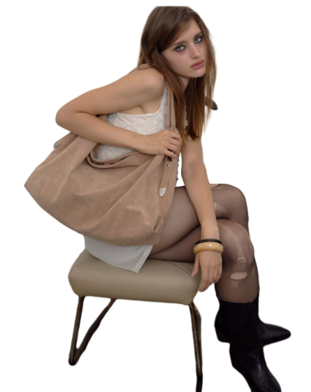 CACTUS HOBO BAG [Suede Beige]