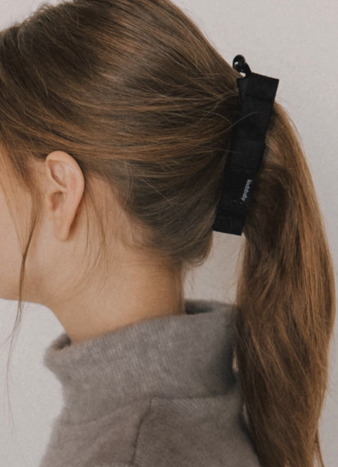 Romantic suede banana clip
