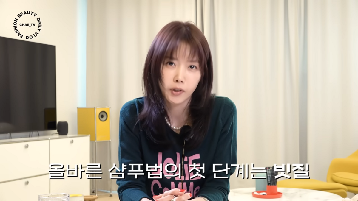 헤어 관리법 공개한 채정안 