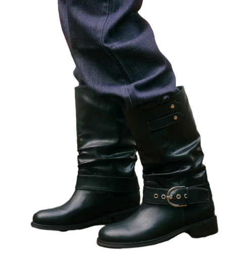 Folding Belt Boots - Black